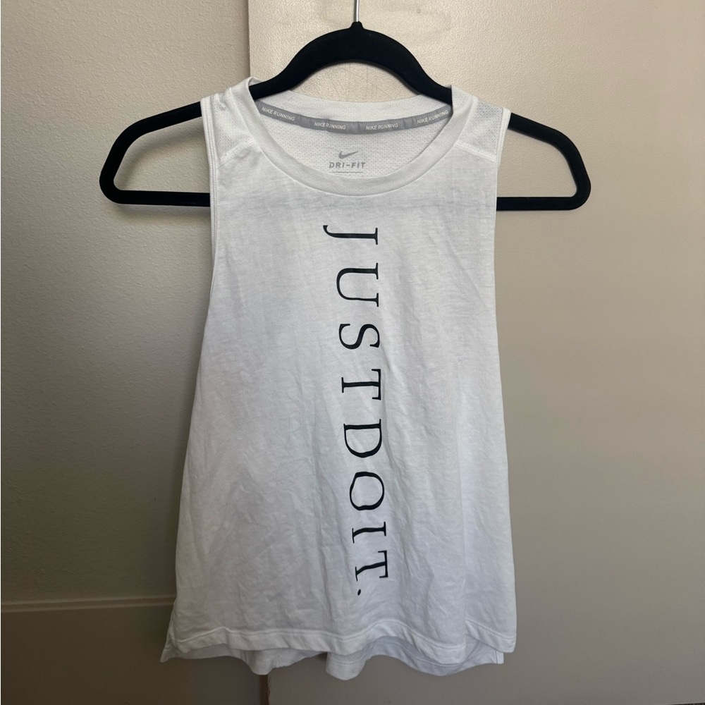 Nike Running Dri-Fit Just Do It White Tank